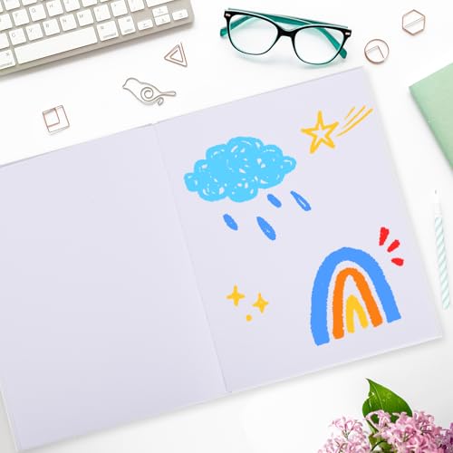 zmybcpack 6 Pack Hardcover Blank Book 8.5x11 inch, Hardcover Blank Book for Students to Write Stories, Blank Hardcover Sketchbooks Journal（White，22 Sheets/ 44 Pages Each） - size: 8.5x11"(6 pack)