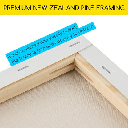 MEEDEN Stretched Canvas, 8 × 10 Inch, Pack of 8, Blank White Canvases for Painting, 100% Cotton, 9 oz Gesso-Primed, Pre-Stretched Canvas for Acrylic Oil Pouring & Airbrushing Painting - size: 8''x10''- 8 Pack