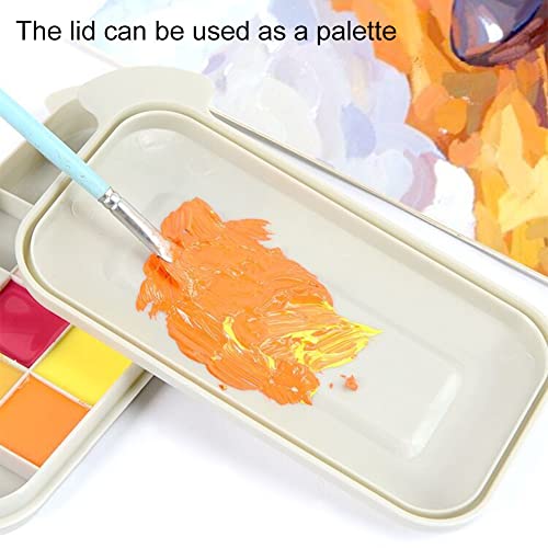 Oil Paint Brush Cleaner with Palette Tray, Paint Cups with Lids, Brush Holder, Multifunction Painting Holder and Organizer for Painting Cleaning(Grey)