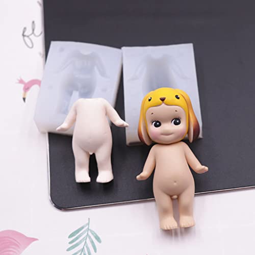 Boy Body Mold Human Silicone Resin Epoxy Casting Making Soap Jewelry Super Light Clay Silicone Doll Epoxy Plaster Statue Figure Figurine Casting for Toy Hand