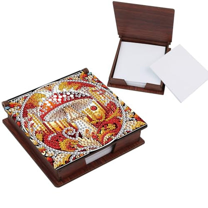 Diamond Painting Kit memo Box, Diamonds Art DIY Mushroom Patterns Sticky Note Box Special Shape Drill, with 160 Sticky Note, Ideal for Home Office Supplies, Handicrafts, Holiday Gifts - color: Mushroom