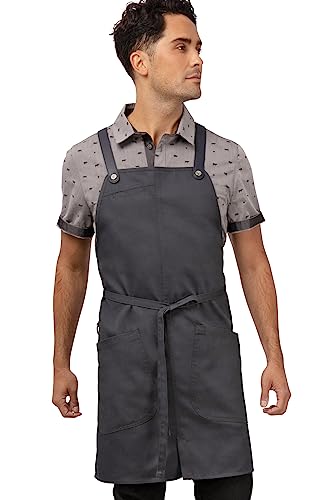Chef Works Men's Largo Bib Apron - color: Charcoal