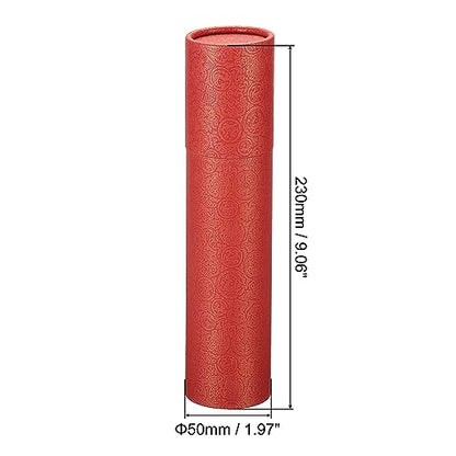 PATIKIL 2 Inch x 9 Inch Poster Tube, 1Pcs Photo Storage Tube Portable Shipping Mailing Tubes Calligraphy Painting Tubes Round Carrying Case for Storing Paper Art Map Documents, Red - size: 2 Inch x 9 Inch