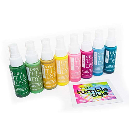 SEI 8 Pack Natural Fade Tie Dye Spray Kit, Tye Dye Kits for Large Groups, Pre-Mixed Water Based Fabric Dye, Spray Bottle Included, Spray Paint for Clothes - color: Natural Fade 8 Pack