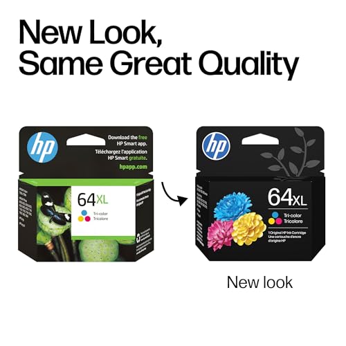 HP 64XL Tri-Color High-Yield Ink Cartridge Printers | Works with Printer Series: Envy Inspire 7950e; Envy Photo 6200, 7100, 7800; Tango | Eligible for Instant Ink | N9J91AN - style: CMY XL