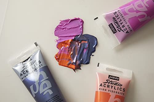 Pebeo - Acrylic Fine Studio Acrylics - Naphtol Carmine - Naphtol Carmine 100ml/3.38oz - color: Naphthol Carmine