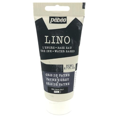 Pebeo Renocut Print, Ink (Water-Based) 2.7 fl oz (80 ml), Payney Gray 12 - color: Payneys Grey