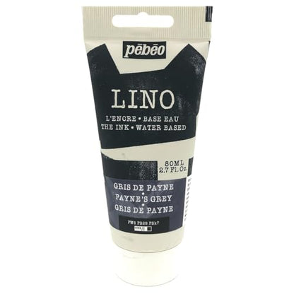 Pebeo Renocut Print, Ink (Water-Based) 2.7 fl oz (80 ml), Payney Gray 12 - color: Payneys Grey