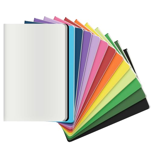 12 PCS Colorful Blank Notebook Journals Bulk, 60 Pages, 5.5 x8.3 inch, A5 Unlined Travel Journal Set for Travelers, Kids, Students and Office, Writing Drawing Sketchbook Diary Subject Notebooks - style: Unlined