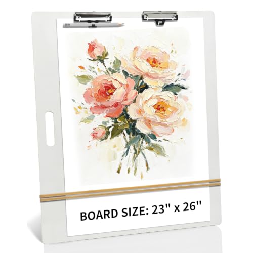 23"x26" Drawing Board with Dry-Erase Surface - Portable Art Board for Painting, Sketch, Classroom, Artist Supplies for Adults, Teens, Outdoor Drafting(Ti White) - color: White, size: 23"*26"