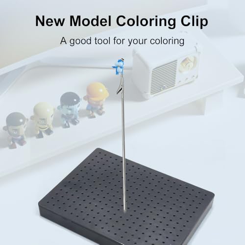 Magnetic Metal Painting Alligator Clip Sticks Set Modeling Tools for Airbrush Spray, 6PCS Clip Sticks Set for Hobby Model Parts Assemble, Stainless Semi-Permanent Use for Hobby Holder, PMKJ034-6 - size: PMKJ034-6