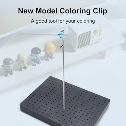 Magnetic Metal Painting Alligator Clip Sticks Set Modeling Tools for Airbrush Spray, 6PCS Clip Sticks Set for Hobby Model Parts Assemble, Stainless Semi-Permanent Use for Hobby Holder, PMKJ034-6 - size: PMKJ034-6