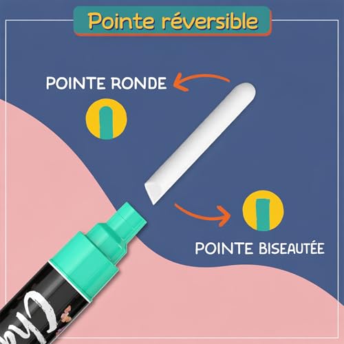 Chalkola Liquid Chalk Markers Erasable (30 Pack 6mm) Pastel + Neon Chalk Pens - Wet Wipe Washable Paint for Chalkboard Sign, Blackboards, Car Window, Glass, Bistro, Board, Mirror - 6mm Reversible Tip - style: Bold Tip - 6mm