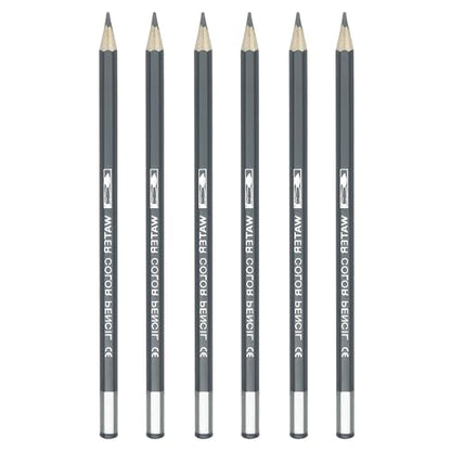 PATIKIL Watercolor Pencil, 6Pcs Water Soluble Pencils for Blending, Coloring, Sketch Drawing, Painting, Grey - color: Grey