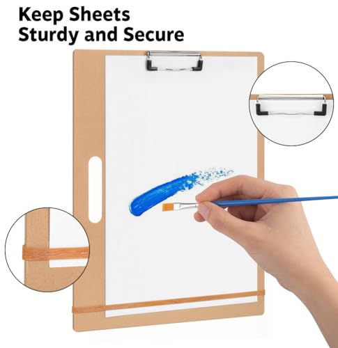Drawing Board - 14" x 17.8" Sketch Board with Handle for Drafting Art - Portable Clipboard for Class or Studio Fit in Artists Tote - size: 14"x18", 1 Pack