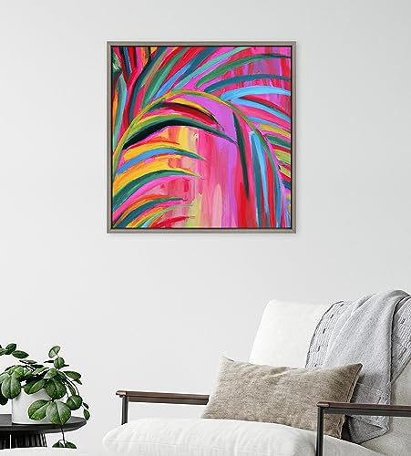 Kate and Laurel Sylvie Blank Framed Canvas Wall Art, 22x22 Gray, Modern Empty Canvas for Paint-Your-Own Art - color: Gray, size: 22"L x 22"W