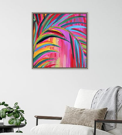 Kate and Laurel Sylvie Blank Framed Canvas Wall Art, 22x22 Gray, Modern Empty Canvas for Paint-Your-Own Art - color: Gray, size: 22"L x 22"W