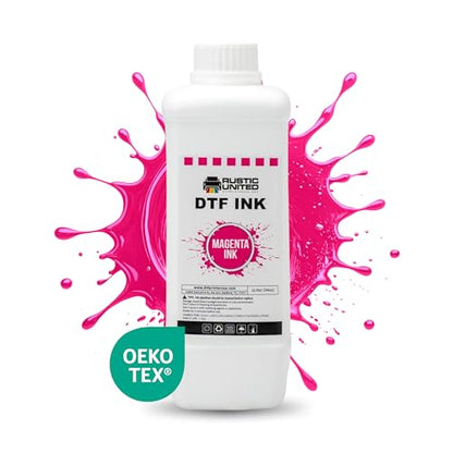 DTF Film Magenta Ink 1000ml - Premium Heat Transfer Direct to Film Ink for DTF Printer L1800 XP600 I3200 ET-8550 XP15000 R1390 ET-4800 ET-2800 L800 - color: Magenta, size: 1000ml