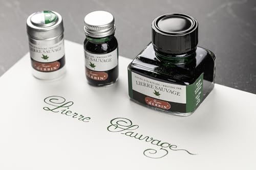 J. Herbin Fountn Pen Ink 30Ml Lierre Sauvage - color: Green, size: 1 fl oz