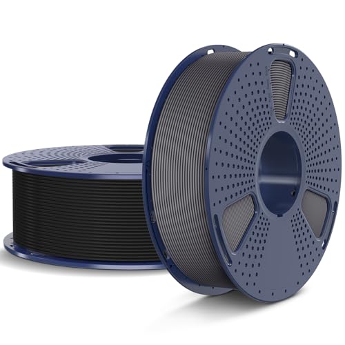 SUNLU 3D Printer Filament Bundle PLA Matte 1.75mm, Super Neatly Wound PLA Filament with Matte Finish, Print with 99% FDM 3D Printers, 1kg Spool (2.2lbs), 2 Packs, Matte Black+Matte Grey - color: 2000g Pla Black+grey, size: 2KG