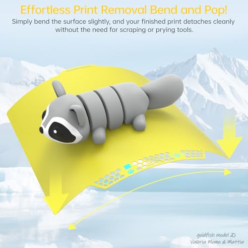 BIGTREETECH BIQU CryoGrip Pro Glacier-Yellow 257x257MM for Bambu-Lab P1P/P1S/P2S/X1C/X2D/X1E/A1 3D Printers Panda Build Plate Double Sided Upgrade Removable Surface Platform - style: Glacier-Yellow(P1P/P1S/P2S/X1C/X2D/X1E/A1)