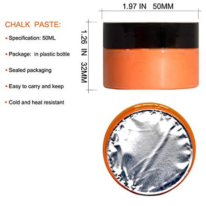 8PCS Chalk Paste with 4 Mini Squeegees, Screen Printing Ink, Chalk Paint for Stencils, Self-Adhesive Screen Stencil Paste Starter Kit, Chalkboard Paint for Handmade DIY Home Art 50 g/jar - color: write well