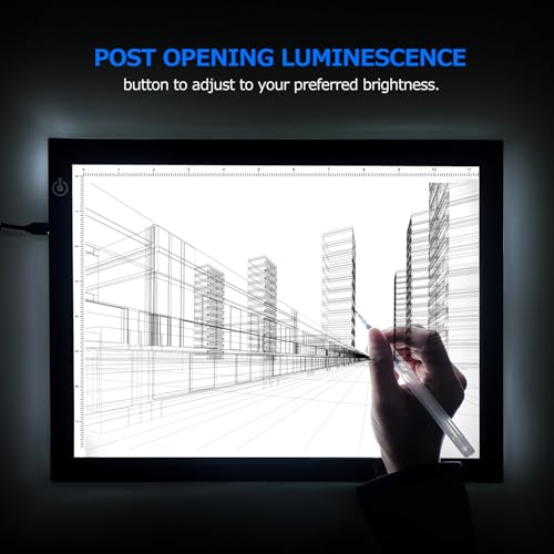 ME456 A4 LED Light Box 9x12 Inch Light Pad Only 5mm Ultra-Thin USB Power Light Table for Tracing, Tattoo Transferring, Drawing, Streaming, Sketching, Animation, Stenciling, Diamond Art Painting - style: A4 (Black)
