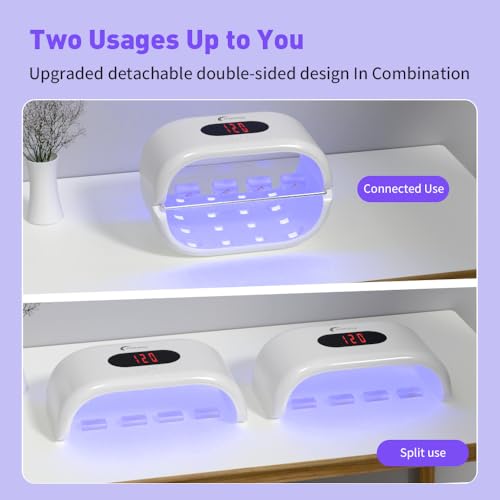 OSBANG Upgraded UV Light for Resin, Double-Sided Fast Curing UV Resin Lamp with USB Line & Large Digital Display Timer, Longer Time Setting UV Light with Silicone Mold for Craft, Jewelry Making - size: UV Resin Light M2