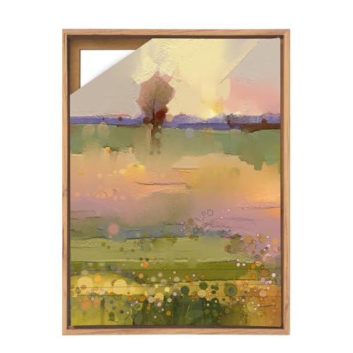 Canvas Floating Frame, Canvas Frame 0.75 inches deep Floater for Canvas Panel Oil Painting Wall Art Prints (Natural Wood, 15.7x23.6) - color: Natural Wood, size: 15.7x23.6