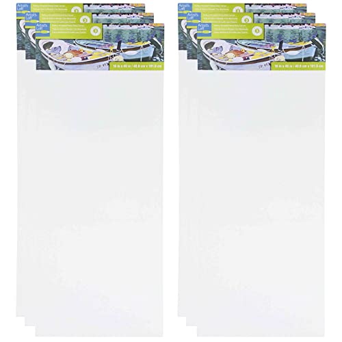 Artist's Loft 16" x 40" Level 3 Gallery Wrapped Heavy Duty Canvas - Archival, Acid Free Cotton Canvas for Acrylic and Oil Paint - Bulk 6 Pack - size: 16\ x 40\