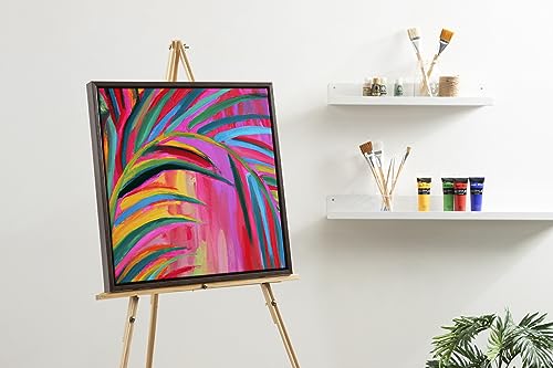 Kate and Laurel Sylvie Blank Framed Canvas Wall Art, 22x22 Brown, Modern Empty Canvas for Paint-Your-Own Art, Premium Canvas Already Framed - color: Brown, size: 22"L x 22"W