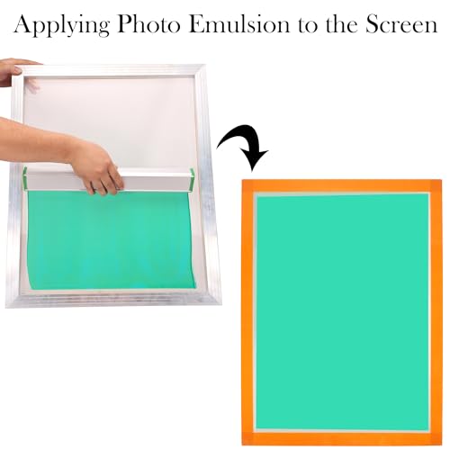 Caydo Screen Printing Photo Emulsion (8.5 oz), Diazo Sensitizer(1g), Measuring Cup, Gloves, and 5 Stir Sticks, Pre-Sensitized Photo Emulsion Screen Printing Supplies for Screen Printing and Fabric