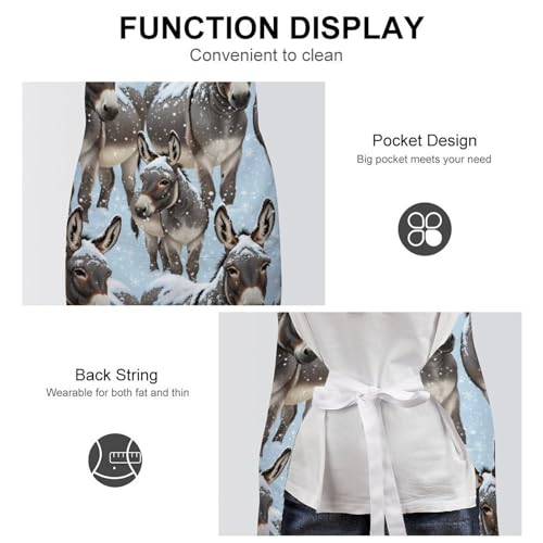 Chef Bib Apron for Restaurant, Anti-Stain with Pocket Adjustable, Cooking Dishwashing Lab Use - color: Style (545)