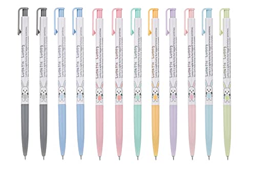 ZEESOON Xeno Lunatic Lunny 0.38mm Slim Ball Point Pen Dozen Box 12 Pcs, Made in Korea (Assorted 12pcs) - color: Assorted 12pcs