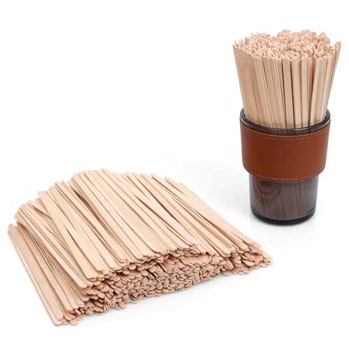 ANTETOK Wooden Coffee Stirrers - Coffee Stir Sticks 7 Inch,500pcs Disposable Birch Wood Coffee/Beverage Stirrers,Swizzle Drink Sticks,Coffee Bar Accessories - size: 7Inch-500pcs
