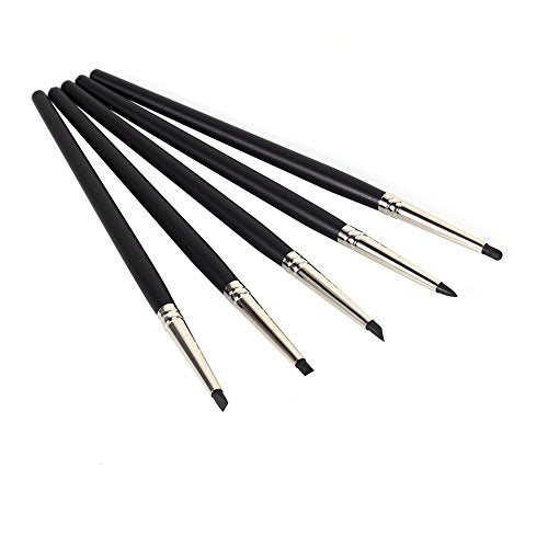 Paint Shaper Brushes 5 Pcs Silicone Rubber Shaper Polymer Clay Sculpting Modeling Tools Highq
