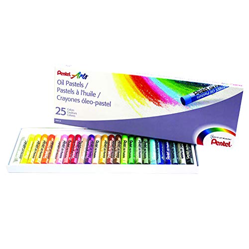 Pentel Arts Oil Pastel Set, Assorted Colors, Set of 25 (PHN-25) - size: 1 Count (Pack of 25)