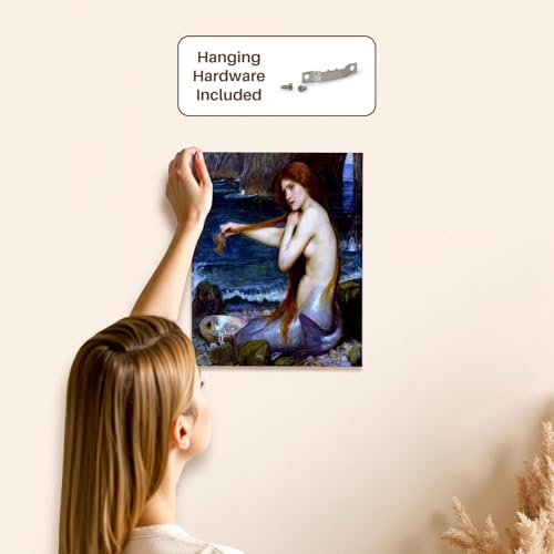 3dRose Waterhouse - The Mermaid Museum Grade Canvas Wrap 11x14 - size: 11"L x 14"W