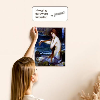 3dRose Waterhouse - The Mermaid Museum Grade Canvas Wrap 11x14 - size: 11"L x 14"W