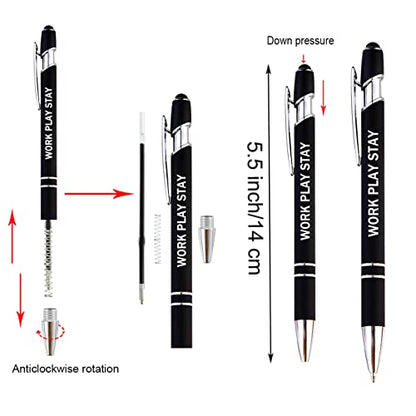 PASISIBICK 12 Pieces Motivational Inspirational Quotes Snarky Screen Touch Stylus Ballpoint Pens, Office Encouraging Scriptures, Black Ink (12 Color,Motivational) - color: 12 Color,Motivational