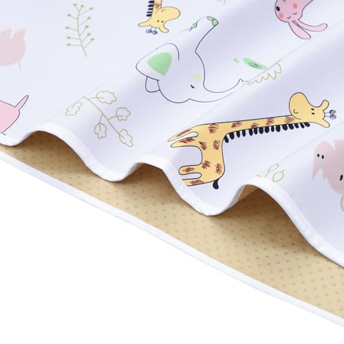 Baby Splat Floor Mat for Under High Chair/Arts/Crafts, 51" Waterproof Anti-Slip Food Splash Spill Protector Mat, Washable and Table Cloth - color: Jungle Animals