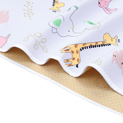 Baby Splat Floor Mat for Under High Chair/Arts/Crafts, 51" Waterproof Anti-Slip Food Splash Spill Protector Mat, Washable and Table Cloth - color: Jungle Animals