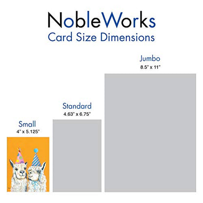 The Best Card Company Assorted Blank Greeting Card Box Set - Incl. 20 Cards + Envelopes - 10 Unique Designs - refined for Thank Yous, Invitations, More - Personality Llamas AM7036OCB-B2x10-NB - style: Personality Llamas