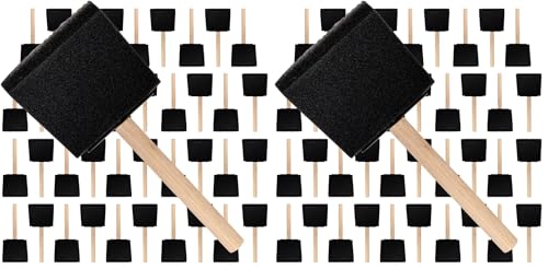 Pro Grade - Foam Brushes - 3 Inch - 36 Piece Poly Foam Brush Set (Pack of 2) - size: 3" 36 Ea (Pack of 2)