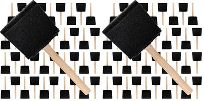 Pro Grade - Foam Brushes - 3 Inch - 36 Piece Poly Foam Brush Set (Pack of 2) - size: 3" 36 Ea (Pack of 2)