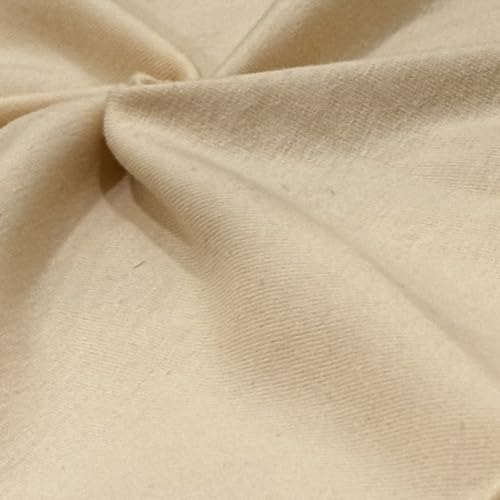 Cotton Spandex Jersey Fabric - 4 Way Stretch - 60" Width Sold by The Yard - Ideal for T-Shirts, Dresses, Athleticwear Apparel (Cream, 4 Yards) - color: Cream, size: 4 Yards