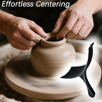 QZAVIRE Clay Centering Aid for Wheel Throwing - Beginner Potters Clay Tools & Wheel Throwing Assist, Portable Pottery Centering Tool for Home Kiln Studios Porcelain Making (1)