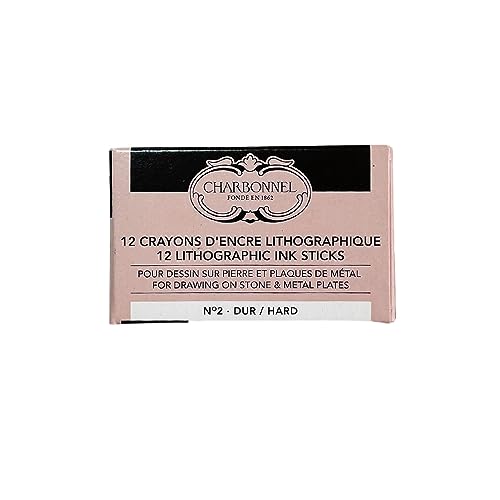 Lefranc Bourgeois Charbonnel Professional Litho Crayons No2 Medium Hard, Set of 12 - style: Litho Crayons No2 Medium Hard, Set of 12