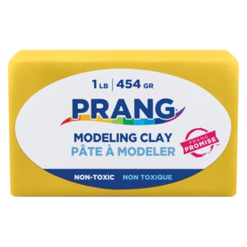 Prang Modeling Clay, Yellow, 1 lb. Block, Case of 12 Blocks, 192 oz. Total | Pliable, Non-Hardening, Non-Staining, Easy Clean-Up, Perfect for Preschool and Elementary Aged Children - color: Yellow, size: 1 lb. (Pack of 12)
