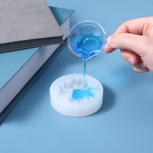150Pcs 40ml Disposable Plastic Resin Mixing Cups Multipurpose Dispensing Cup for Mixing Paint, Stain, Epoxy, Resin (Clear)